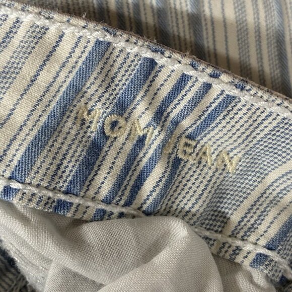 American Eagle Womens Jeans Size 6 28x27 Mom Jeans Stripe Blue White - Picture 13 of 13